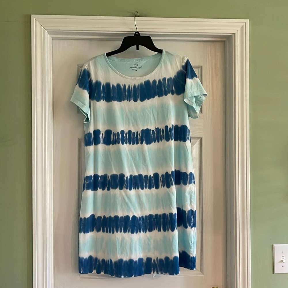 Vineyard Vines Women’s Madaket Tie Dye Tee Dress Size XL